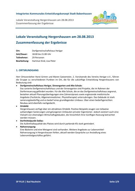 Lokale Veranstaltung Hergershausen 28.08.2013 - Babenhausen