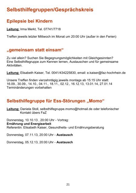 zum Programmheft - FamilienZentrum Hochrhein