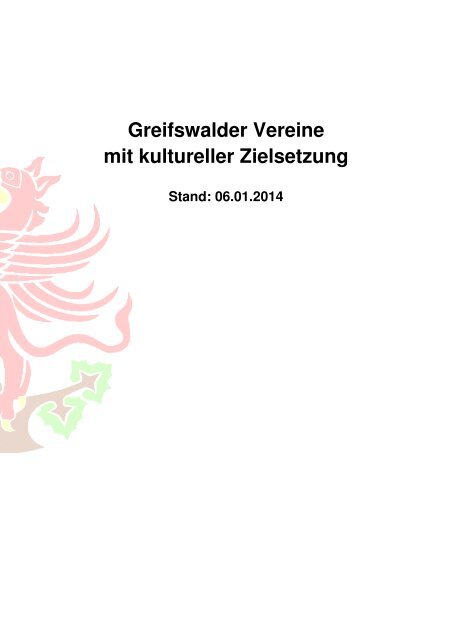 2014-01-06_Greifswalder Kulturvereine 1 - Hansestadt Greifswald