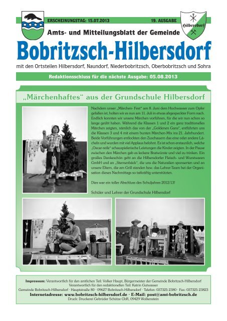 â€žMÃ¤rchenhaftesâ€œ aus der Grundschule Hilbersdorf