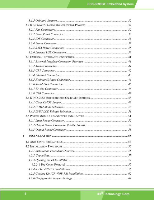 ECK-3699GF Embedded System User Manual - ICP America