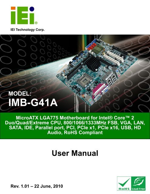 IMB-G41A Micro-ATX Motherboard - iEi