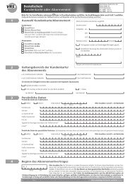 Bestellschein Abo VRS - Martin Becker