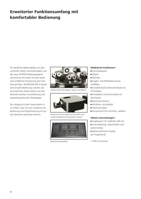 SKYMASTERÂ® ZKP 4 LED - Zeiss Planetariums