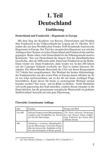 Deutschland und Frankreich â€“ Hegemonie in Europa - Das ...