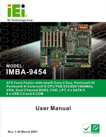 IMBA-9454 User Manual - iEi