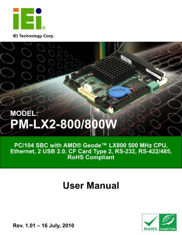 PM-LX2-800 User Manual - iEi