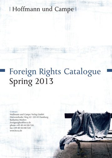 Foreign Rights Catalogue Spring 2013 - Hoffmann und Campe Verlag
