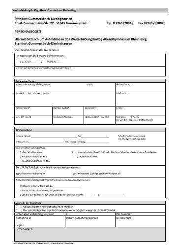 Anmeldeformulare GM 10-2013.pdf - Abendgymnasium Rhein-Sieg