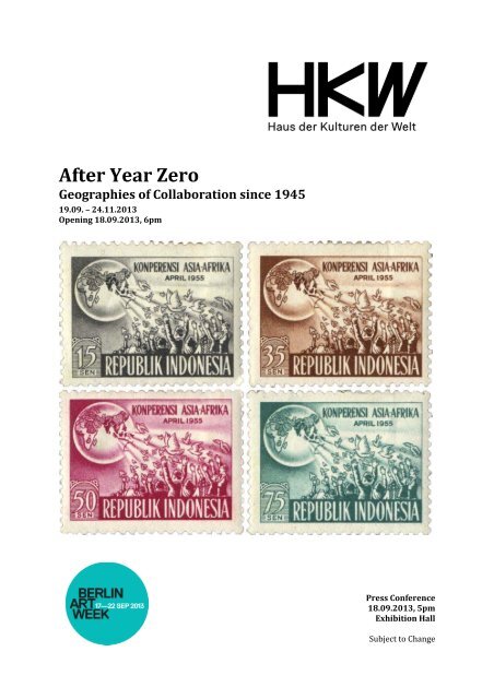 After Year Zero Geographies Of Collaboration Since 1945 Haus Der