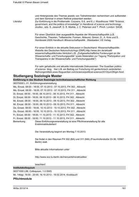 FakultÃ¤t VI Planen Bauen Umwelt - Index of
