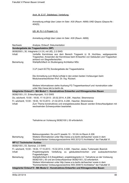 FakultÃ¤t VI Planen Bauen Umwelt - Index of