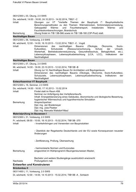 FakultÃ¤t VI Planen Bauen Umwelt - Index of