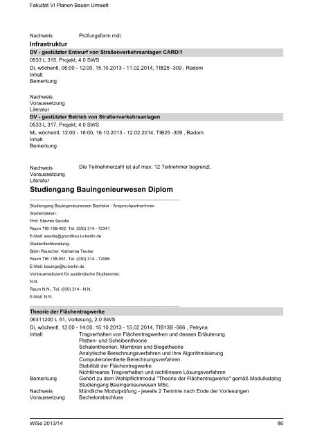 FakultÃ¤t VI Planen Bauen Umwelt - Index of