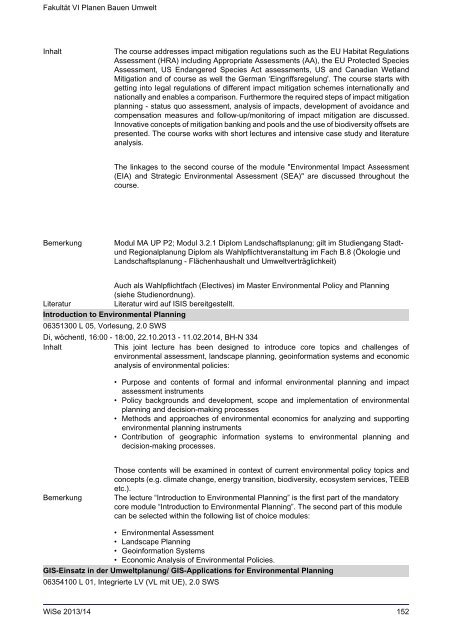 FakultÃ¤t VI Planen Bauen Umwelt - Index of