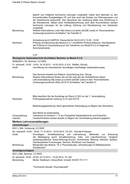 FakultÃ¤t VI Planen Bauen Umwelt - Index of