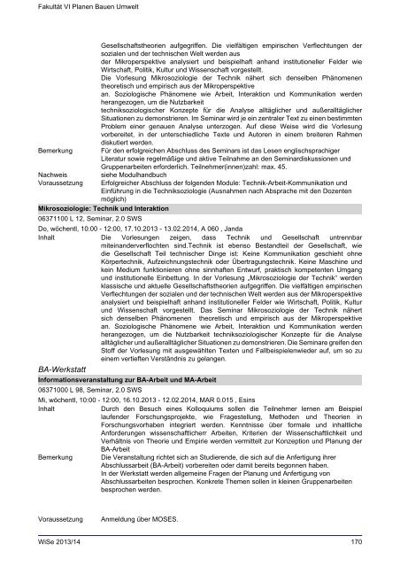 FakultÃ¤t VI Planen Bauen Umwelt - Index of