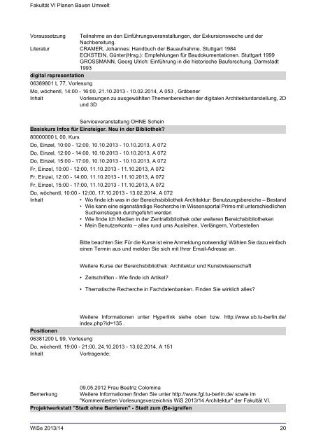 FakultÃ¤t VI Planen Bauen Umwelt - Index of