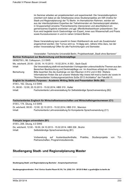 FakultÃ¤t VI Planen Bauen Umwelt - Index of