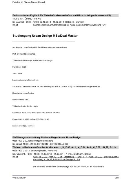 FakultÃ¤t VI Planen Bauen Umwelt - Index of