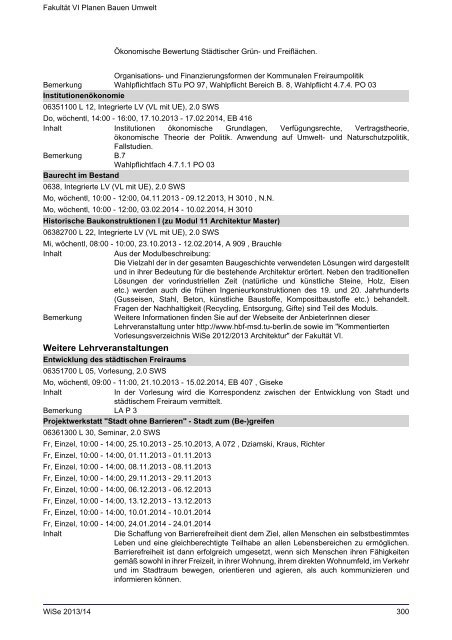 FakultÃ¤t VI Planen Bauen Umwelt - Index of