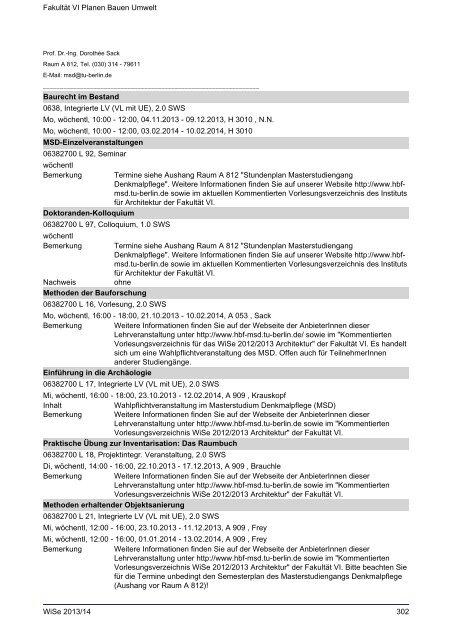 FakultÃ¤t VI Planen Bauen Umwelt - Index of