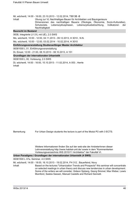 FakultÃ¤t VI Planen Bauen Umwelt - Index of