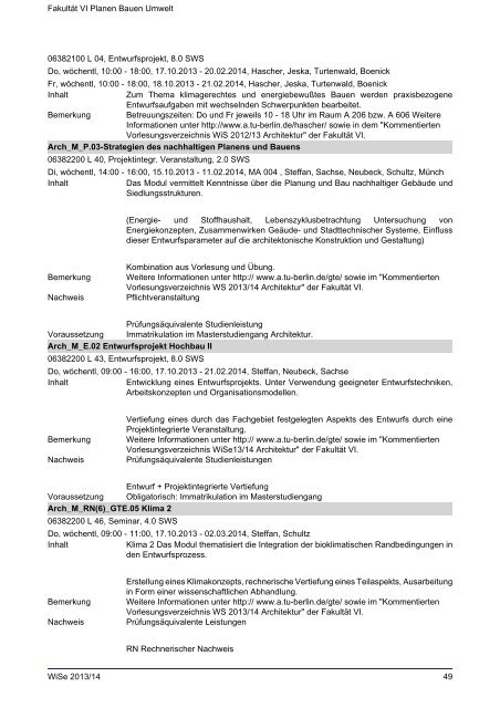 FakultÃ¤t VI Planen Bauen Umwelt - Index of