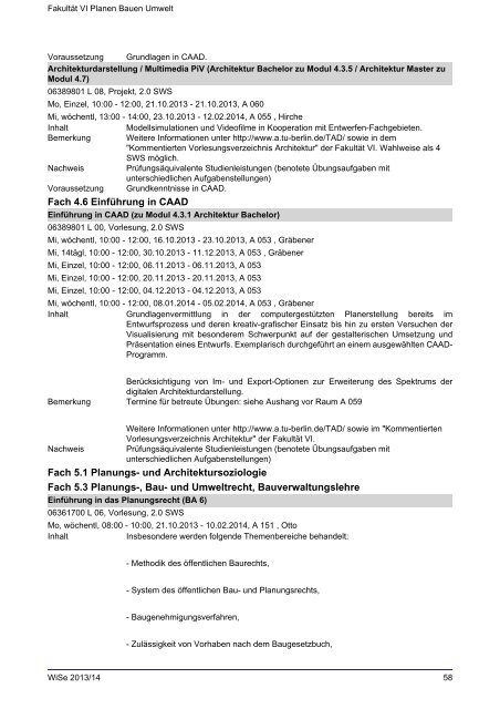 FakultÃ¤t VI Planen Bauen Umwelt - Index of