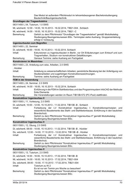 FakultÃ¤t VI Planen Bauen Umwelt - Index of