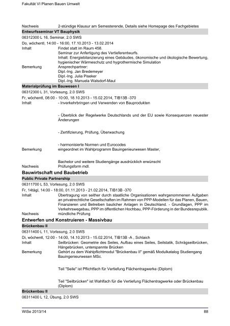 FakultÃ¤t VI Planen Bauen Umwelt - Index of