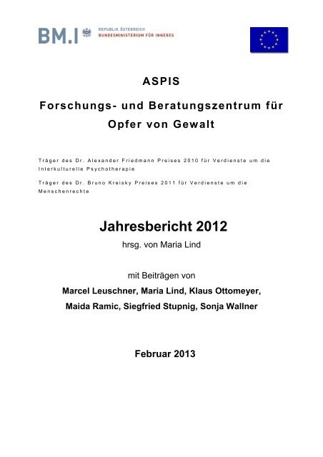 Jahresbericht 2012 - Aspis - UniversitÃ¤t Klagenfurt
