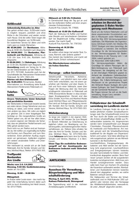 Amtsblatt KW 13 - Stadt Filderstadt
