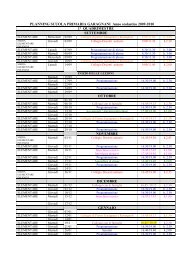 PLANNING SCUOLA PRIMARIA GARAGNANI Anno scolastico 2009 ...
