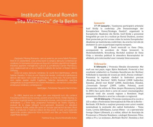 Raport ICR 2011 - Institutul Cultural RomÃ¢n