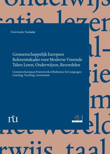Gemeenschappelijk Europees Referentiekader voor Moderne ...