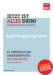Regierungsprogramm der BayernSPD 2013