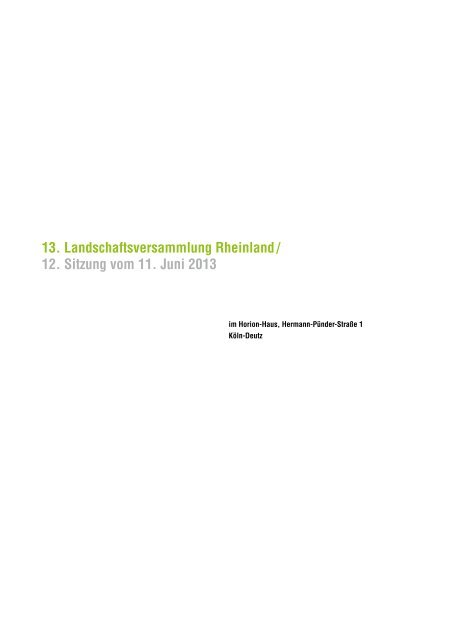 Festschrift (PDF, 5,05 MB) - Landschaftsverband Rheinland