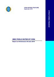MBS Pools Rated by ICRA :- Report On Performance till June 2010