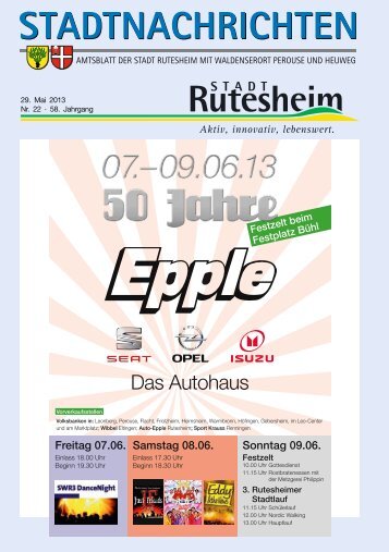 Ausgabe Nr. 22 vom 29. Mai 2013, Teil I - Rutesheim