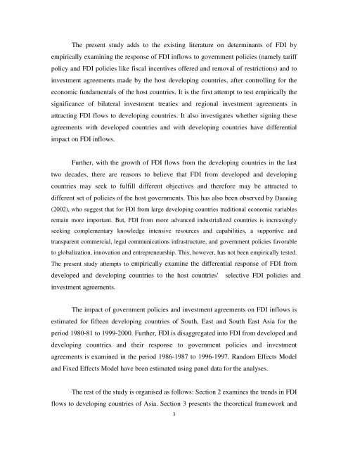 impact of government policies and investment agreements on fdi ...