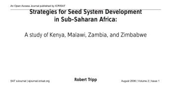 Strategies for seed system development in sub-Saharan Africa - icrisat