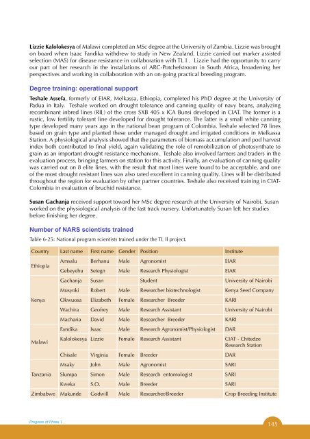 Final version of Tropical Legumes II Project Report for Phase 1 - icrisat