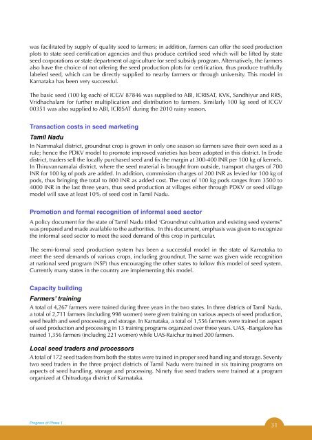 Final version of Tropical Legumes II Project Report for Phase 1 - icrisat