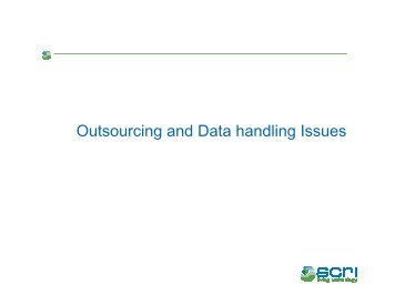 on outsourcing and data management - icrisat