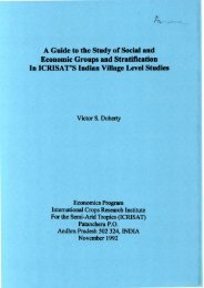 A Guide to the Study of Social and Economic Groups and ... - icrisat