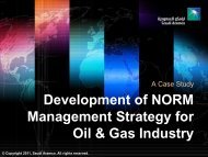 Development of a NORM Management Strategy for the Oil ... - ICRP