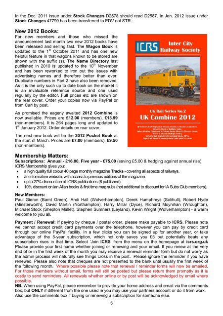 February - Intercity Railway Society