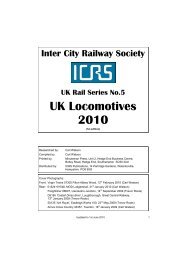 UK Locomotives 2010 - Intercity Railway Society