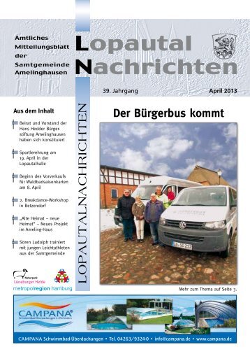 Lopautal Nachrichten 04/2013 - Amelinghausen